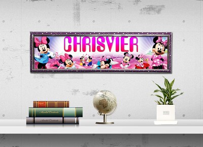 Minnie Mouse - Personalized Poster with Your Name, Birthday Banner, Custom Wall Décor, Wall Art, 1 - image2